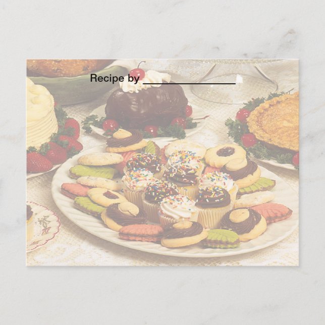 Baked Goods Recipe Blank Card (Front)