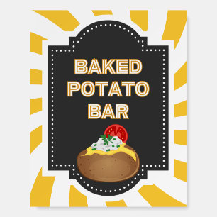 Baked Potato Bar - Printed Foam Board Table Sign