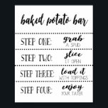 Baked Potato Bar Sign, Loaded Potato Bar Poster<br><div class="desc">Display this baked potato bar sign at your party or gathering for a fun addition to your food set up!</div>