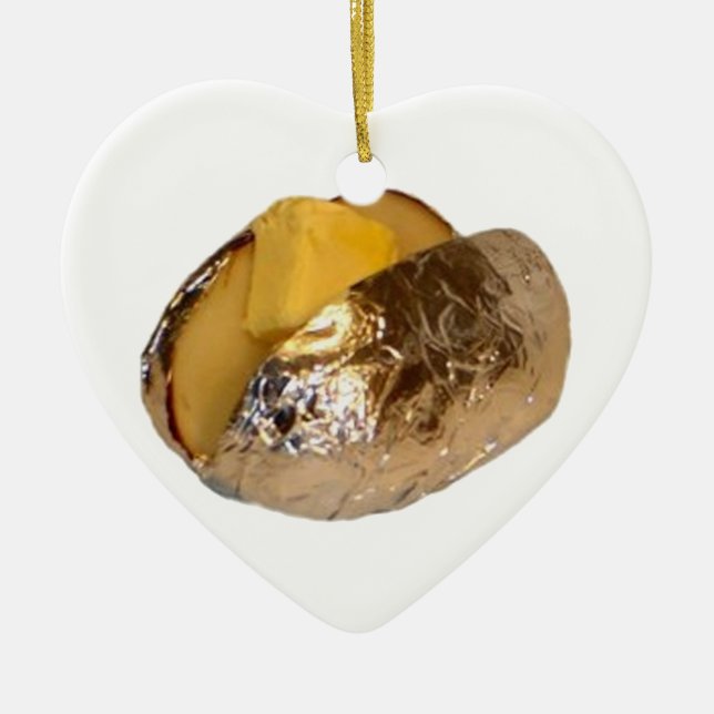 Baked Potato Ceramic Ornament (Front)