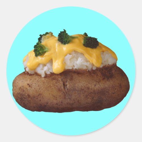 Baked Potato Classic Round Sticker