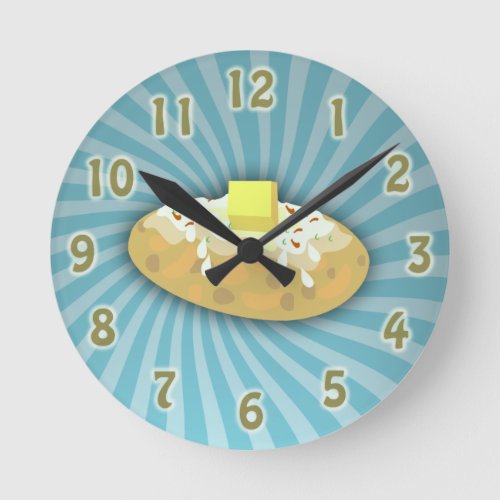 Baked Potato Round Clock