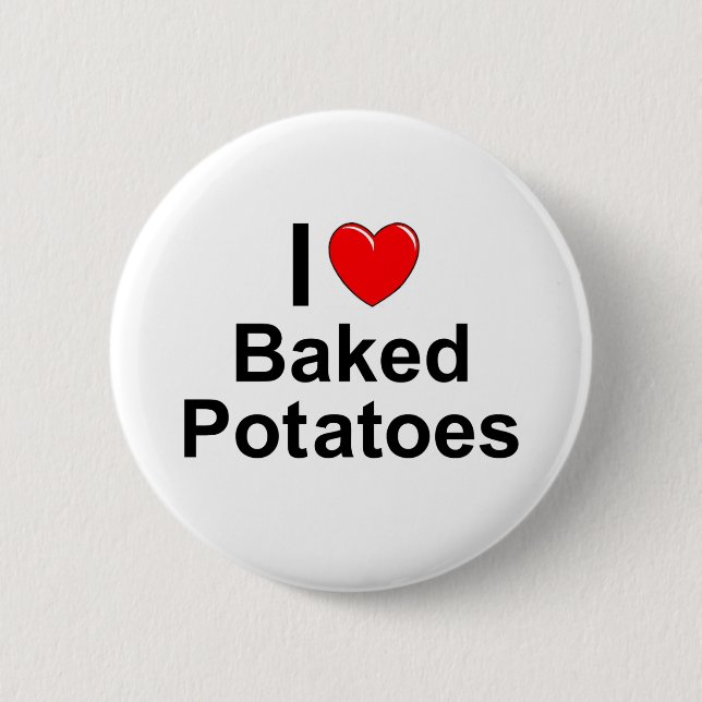 Baked Potatoes Pinback Button (Front)
