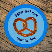 Baked Pretzel Snack: 2 lines curved text any color