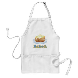 BAKED text baked potato Adult Apron