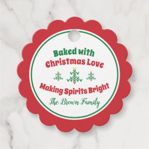 Baked with Chrismas Love - Christmas Tree Favor Tags