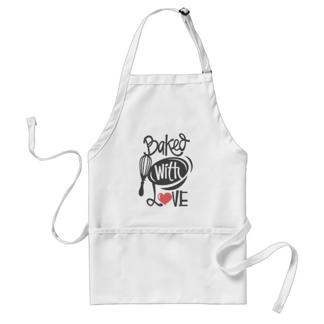 Baked with Love Adult Apron (Front)