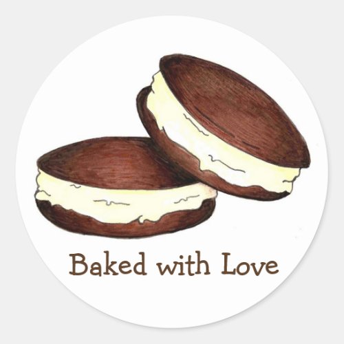 Baked with Love Chocolate Whoopie Pie Stickers