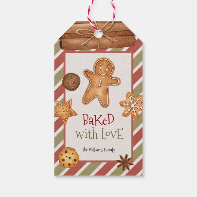 Baked With Love Christmas Gift Tags (Back)