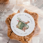 Baked With Love Christmas Hot Cocoa Sticker<br><div class="desc">Baked With Love Christmas Hot Cocoa Sticker. Matching items avaiable</div>