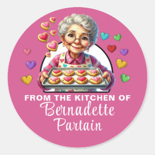 Baked with Love Classic Round Sticker