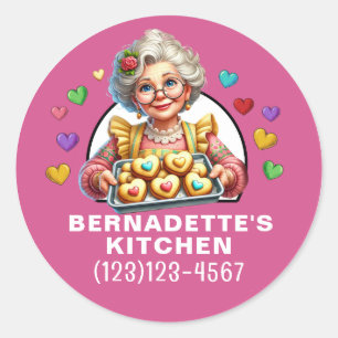 Baked with Love Classic Round Sticker