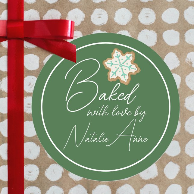 Baked with Love Cookie Classic Round Sticker (Creator Uploaded)