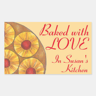 Baked With Love Customized Pineapple Cake Stickers