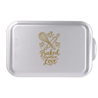 Baked with Love Cute Baking Lover Gift Cake Pan
