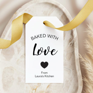 Baked with Love for Homemade Food Gifts Gift Tags