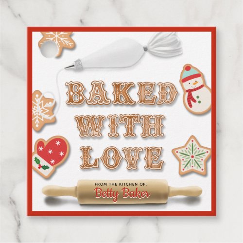 Baked with Love  From the Kitchen of  Cookie Favor Tags