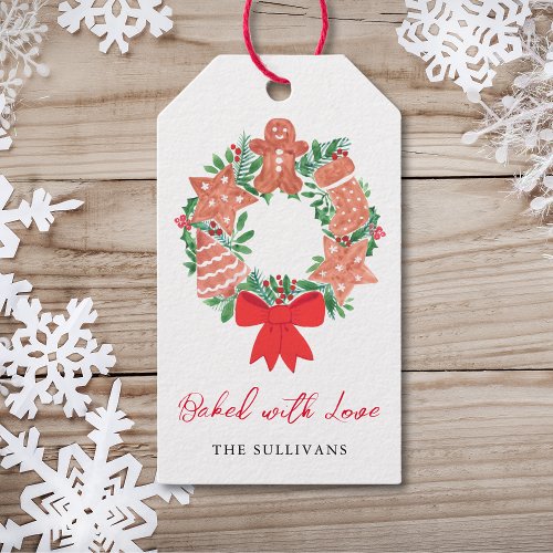 Baked With Love Gingerbread Christmas Holiday  Gift Tags