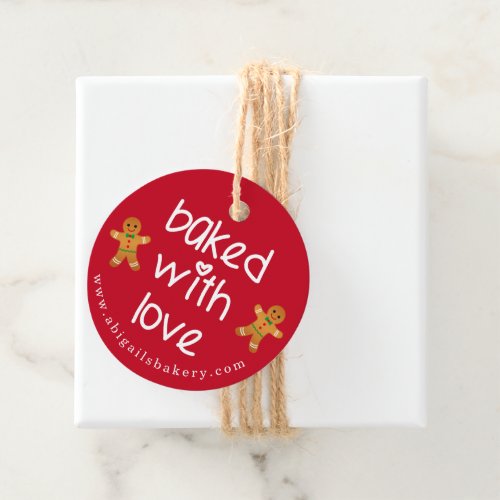 Baked with Love _ Gingerbread Men _ Christmas Favor Tags
