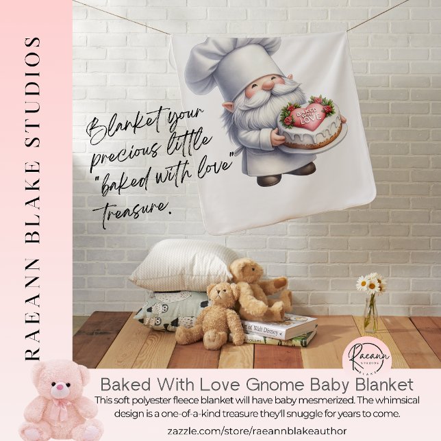 Baked With Love Gnome Baby Blanket (Creator Uploaded)
