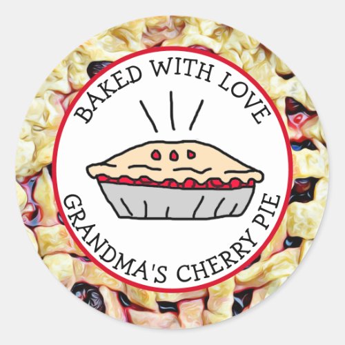 Baked with Love Grandmas Cherry Pie Gift Labels