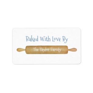 Baked With Love Holiday Cookies Favor Bag Seal Label