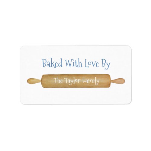 Baked With Love Holiday Cookies Favor Bag Seal Label