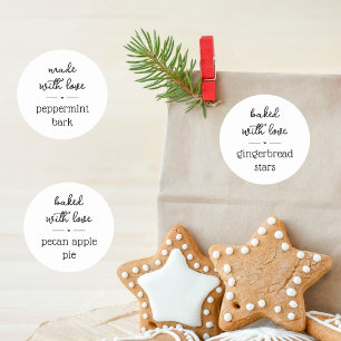 Baked with Love Homemade Food Gift Label Sticker