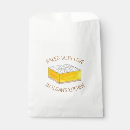 Baked With Love Homemade Lemon Bar Square Baking Favor Bag