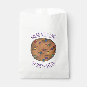 Baked with Love Homemade Rainbow Chip Cookies Favor Bag
