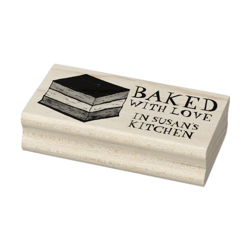 Baked with Love Italian Rainbow Seven Layer Cookie Rubber Stamp