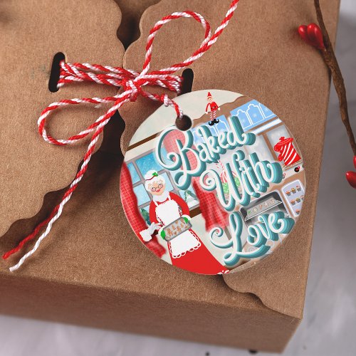 Baked With Love Mrs Claus Cookies Favor Tags
