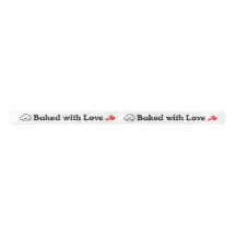 Baked with Love Printed Satin Ribbon Roll