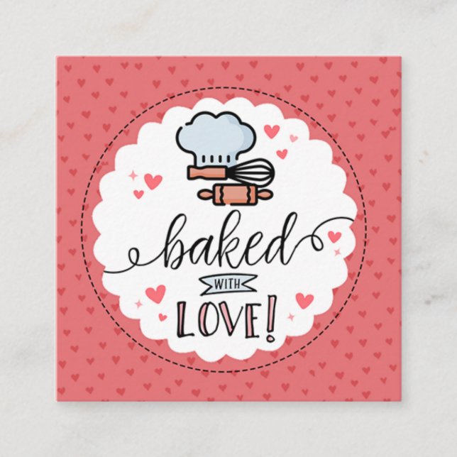 Baked with Love Small Business Card (Front)