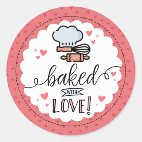 Baked with Love Small Business Sticker