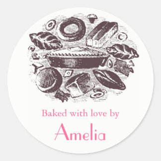 Baked with Love Stickers