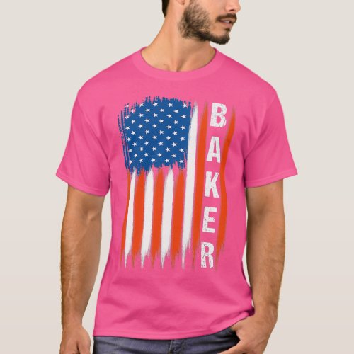 Baker 4th of july flag  T_Shirt
