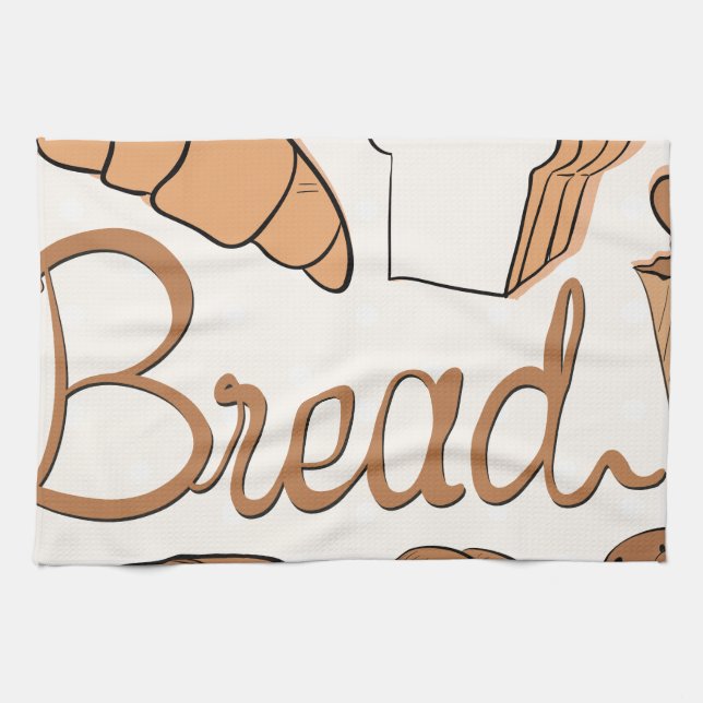 Baker and different kind of bread towel (Horizontal)