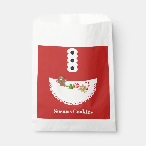 Baker Apron gingerbread christmas cookie exchange Favor Bag