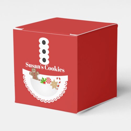 Baker Apron gingerbread Christmas cookie exchange Favor Boxes