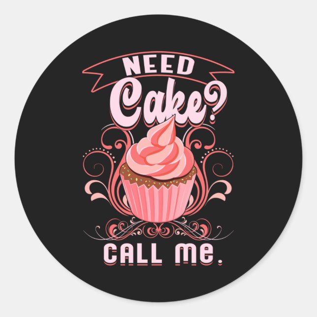 Baker Bakery Baking Bake Cake Bread Gift Idea Classic Round Sticker (Front)