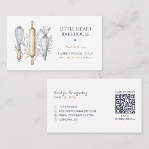 Baker Bakery Baking Utensils Business Card