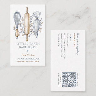 Baker Bakery Baking Utensils Pastry Chef Business Card