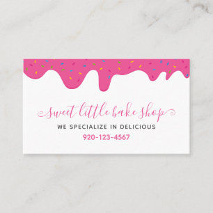 Baker Bakery Frosting Drips Sprinkles Business Card