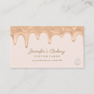 Baker Bakery Frosting Drips Sprinkles logo Business Card