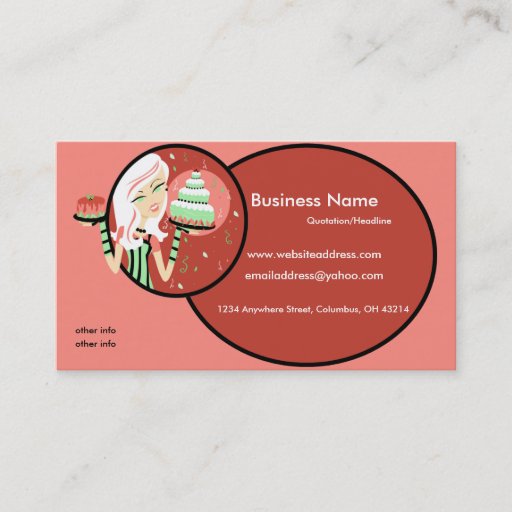 Customizable Baker/Bakery/Pastry Chef 2 Business Cards
