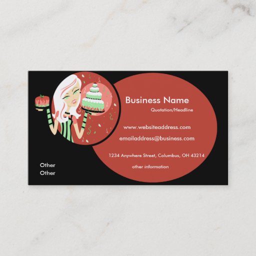 Customizable Baker/Bakery/Pastry Chef 3 Business Cards
