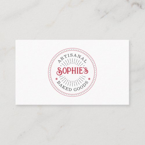 Baker Bakery Pastry Chef Business Card