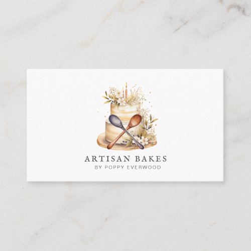 Baker Bakery Pastry Chef Cake Utensils Business Card