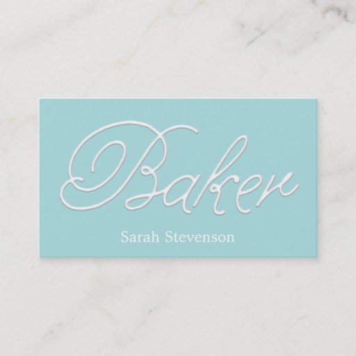 Customizable Simple Bakery White Icing Typography Business Card
